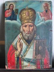 Предлагаю старинную икону  Святой Николай Угодник 19 века.